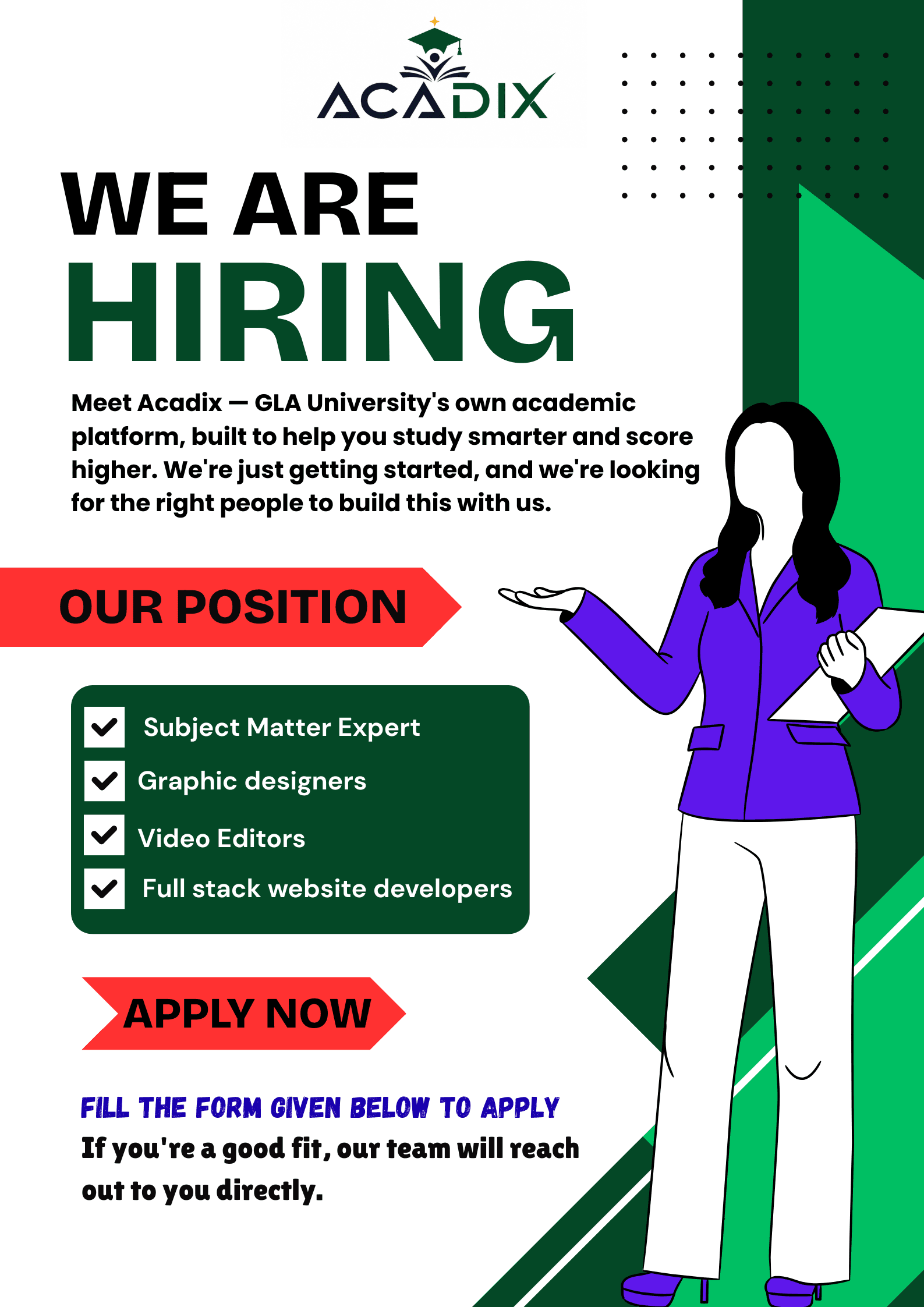 🚀 Acadix is Hiring — Founding Team